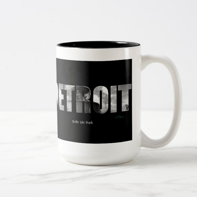 2 Couleurs Tasse de café de Detroit (Droit)