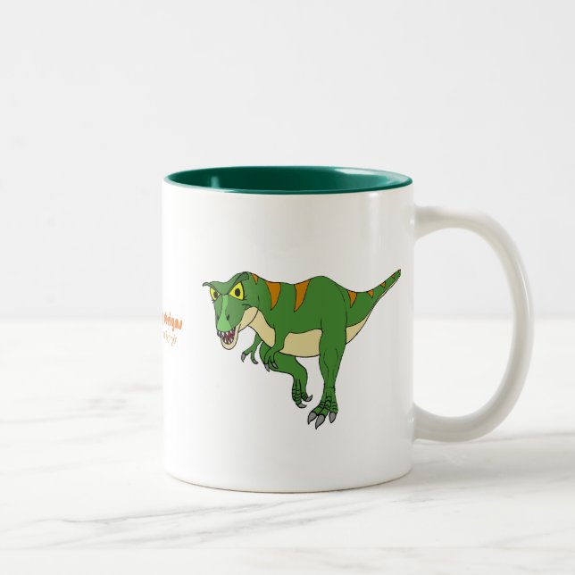 2 Couleurs Tasse de café de dinosaure T-Rex et Stegosaurus (Droit)
