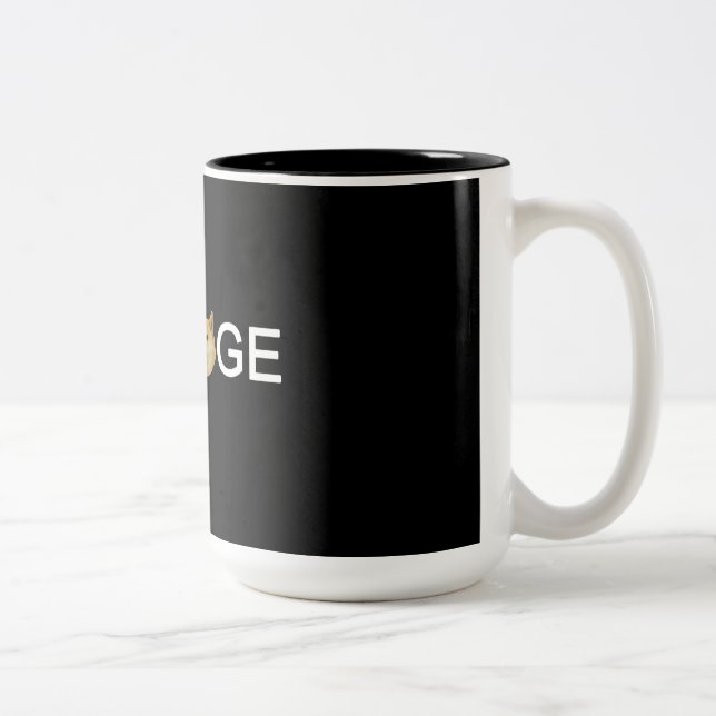 2 Couleurs Tasse de café de doge (Droit)