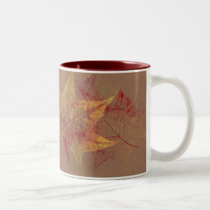2 Couleurs Tasse de café de feuille d'automne