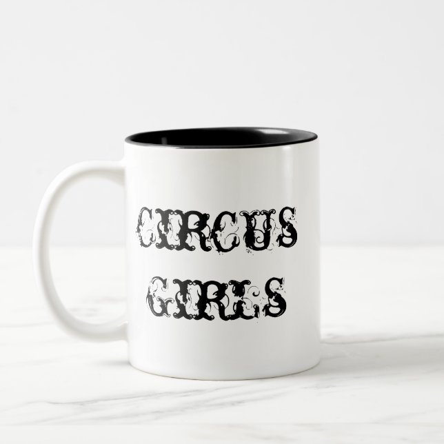 2 Couleurs Tasse de café de fille de cirque (Gauche)