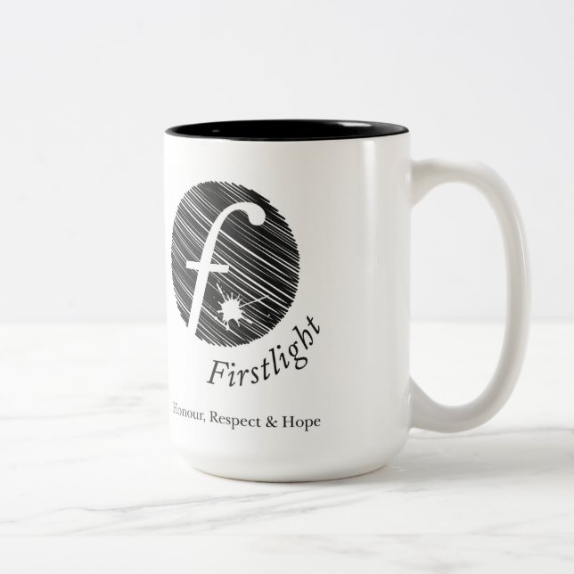 2 Couleurs Tasse de café de FirstLight (grande) (Droit)