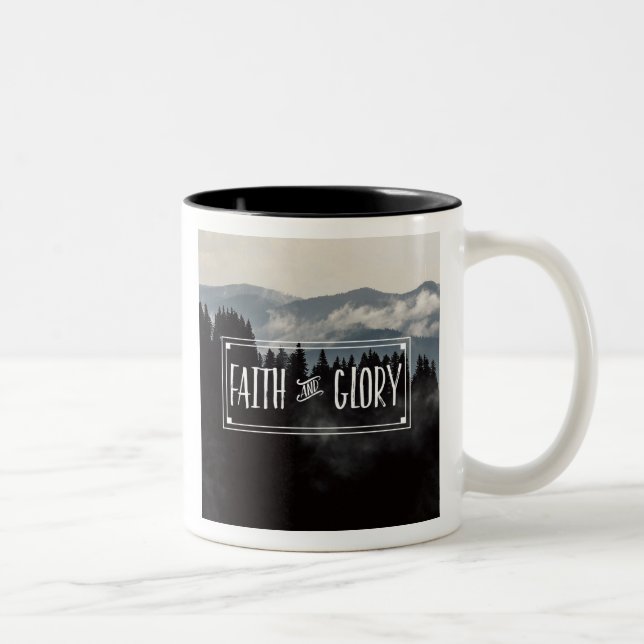 2 Couleurs Tasse de café de foi et de gloire (Droit)