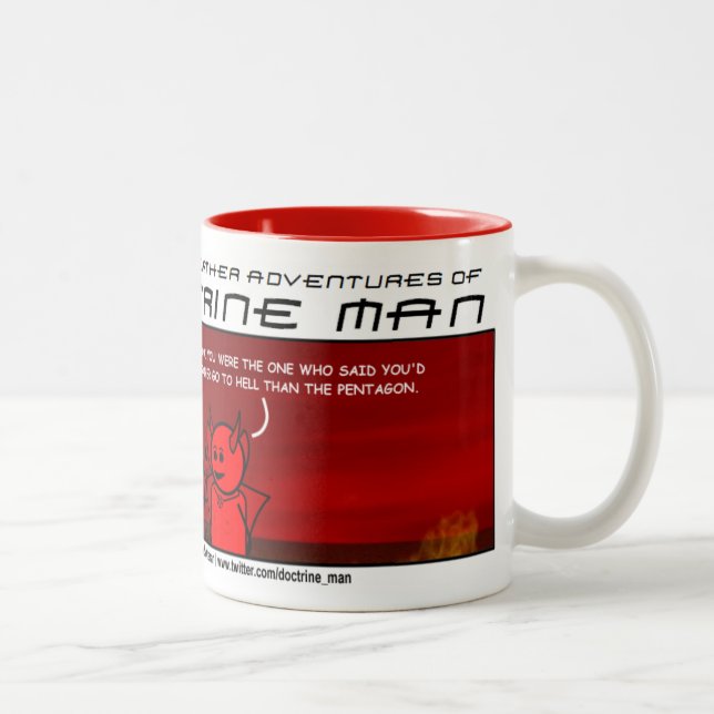 2 Couleurs Tasse de café de "grand Satan" d'homme de doctrine (Droit)