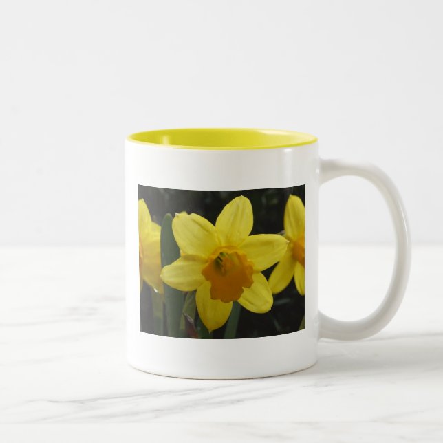2 Couleurs Tasse de café de jonquille (Droit)