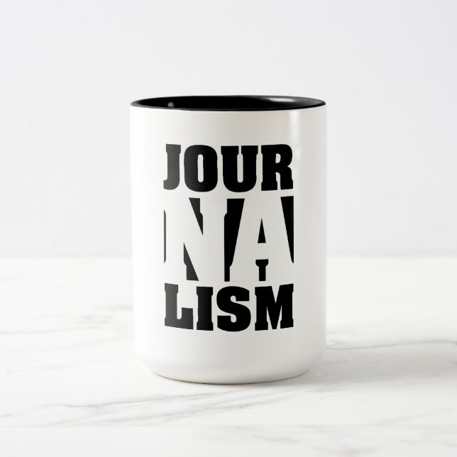 2 Couleurs Tasse de café de journalisme (Centre)