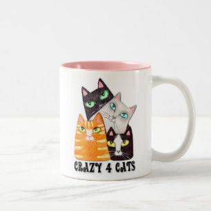 2 Couleurs Tasse de café de l'amoureux des chats