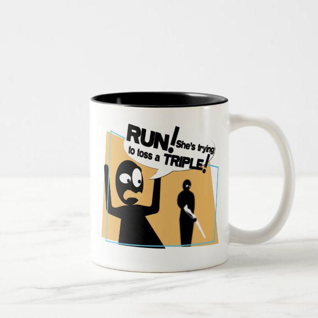 2 Couleurs Tasse de café "de lancer dangereux de fusil" (Droit)