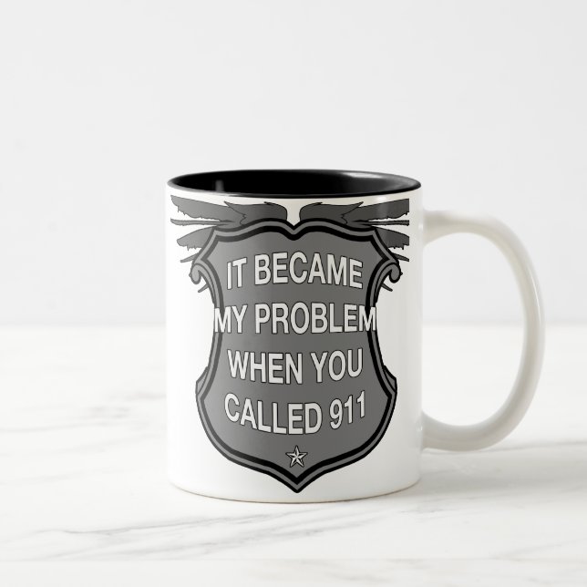 2 Couleurs Tasse de café de l'appel 911 (Droit)