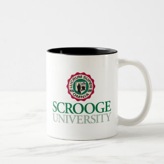 2 Couleurs Tasse de café de logo d'université de grippe-sou