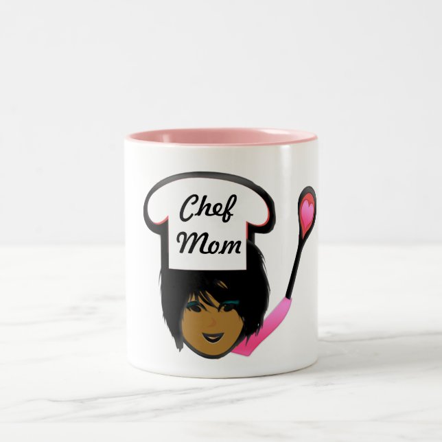 2 Couleurs Tasse de café de maman de chef (Centre)