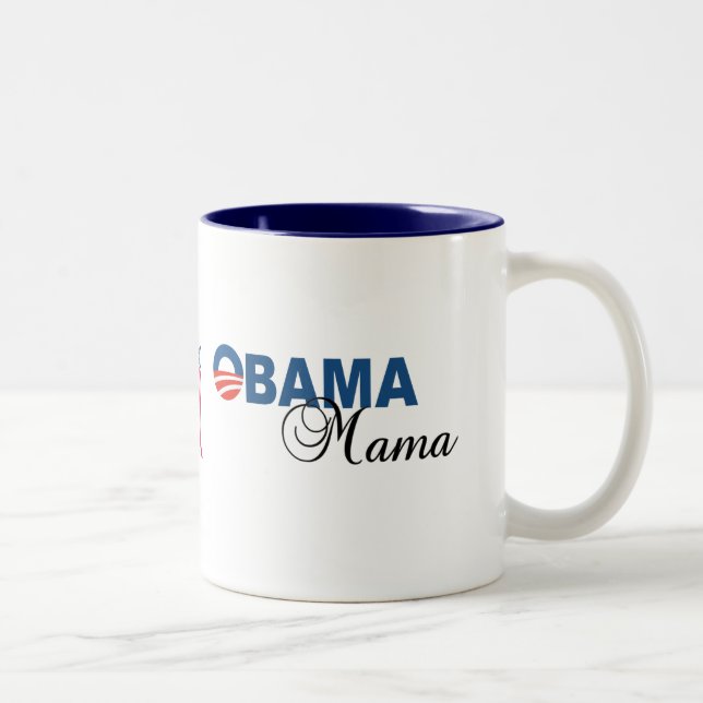 2 Couleurs Tasse de café de maman Logo d'Obama (Droit)
