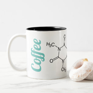 2 Couleurs Tasse de café de molécule de chimie