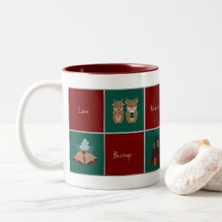 2 Couleurs Tasse de café de Noël joyeuse et lumineuse