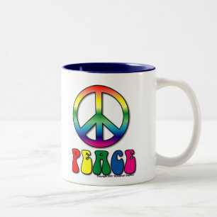 2 Couleurs Tasse de café de paix