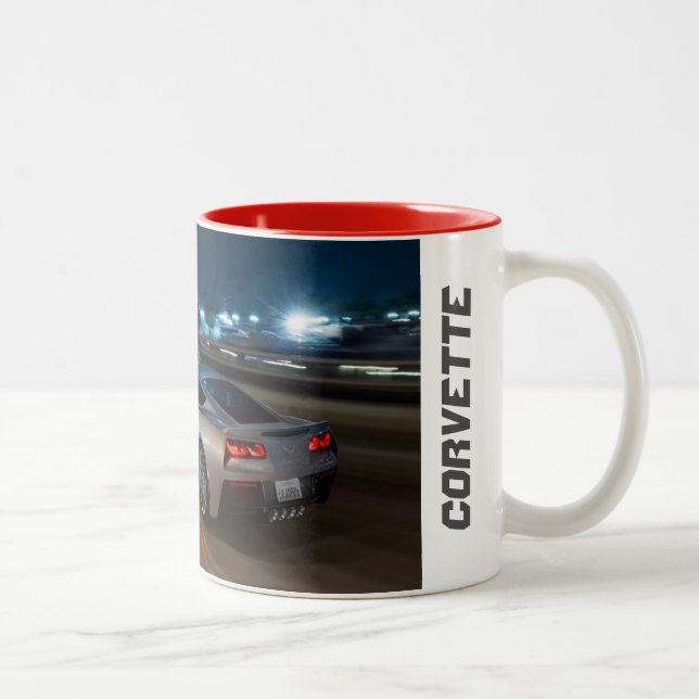 2 Couleurs Tasse de café de pastenague de Corvette (Droit)