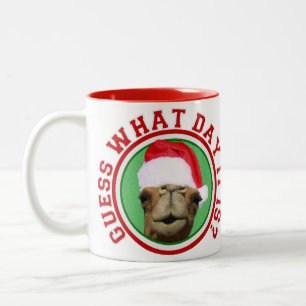 2 Couleurs Tasse de café de Père Noël de chameau de journ