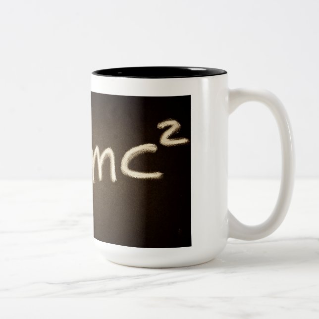 2 Couleurs Tasse de café de physique avec l'équation célèbre (Droit)