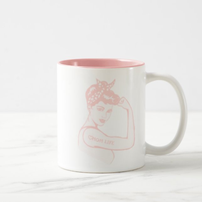 2 Couleurs Tasse de café de pin-up (Droit)
