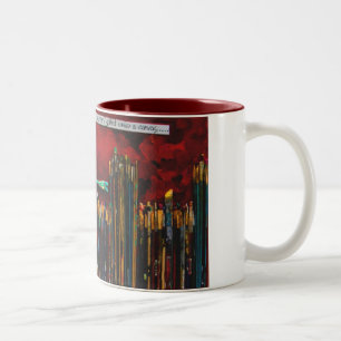2 Couleurs tasse de café de pinceau d'artiste