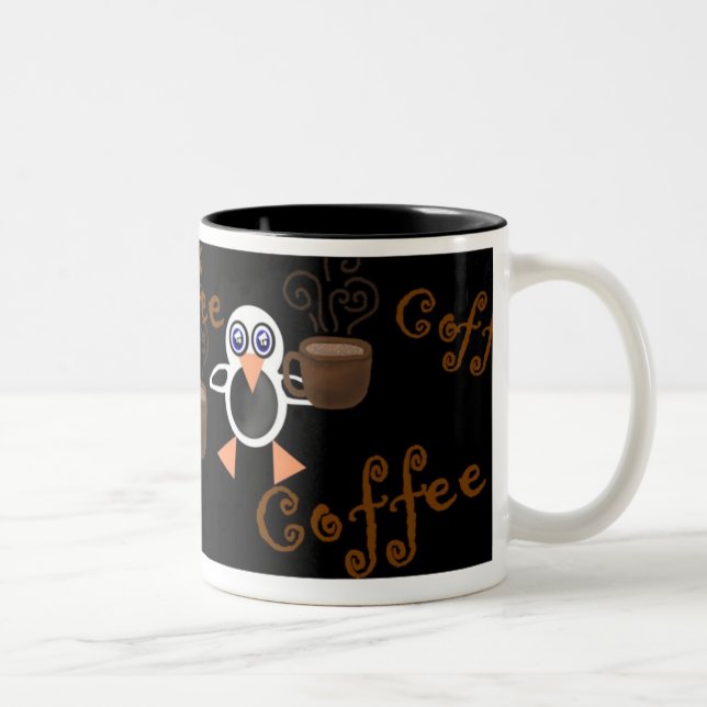 2 Couleurs Tasse de café de pingouins (Droit)
