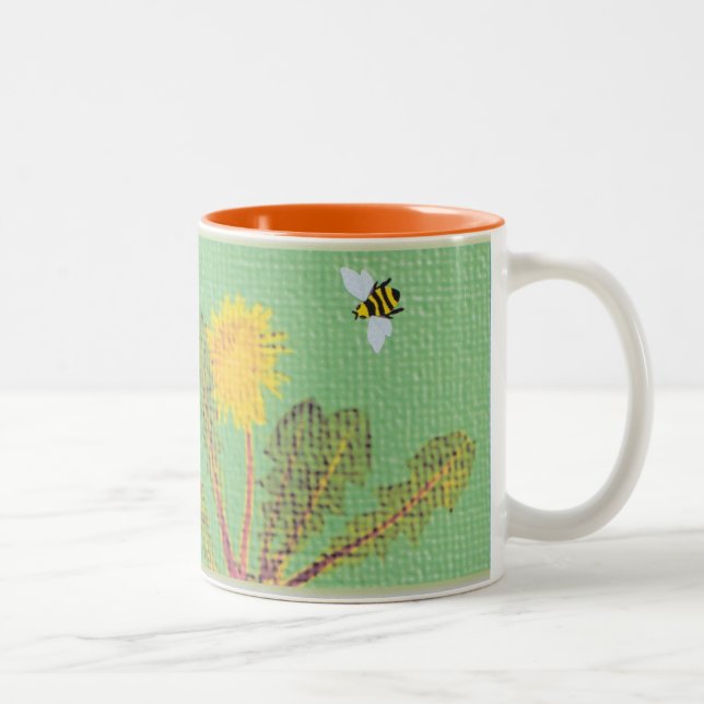 2 Couleurs Tasse de café de pissenlit (Droit)