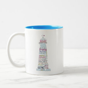 2 Couleurs Tasse de café de points de repère de Côte du Go