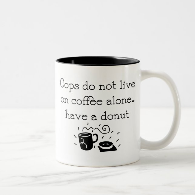 2 Couleurs Tasse de café de policier (Droit)