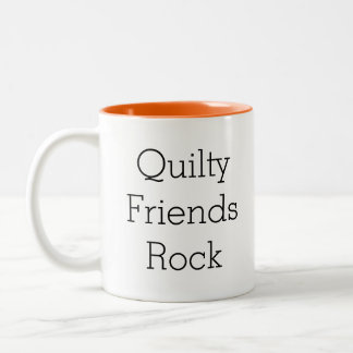 2 Couleurs Tasse de café de roche d'amis de Quilty