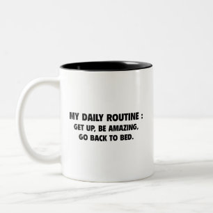 2 Couleurs Tasse de café de routine quotidienne