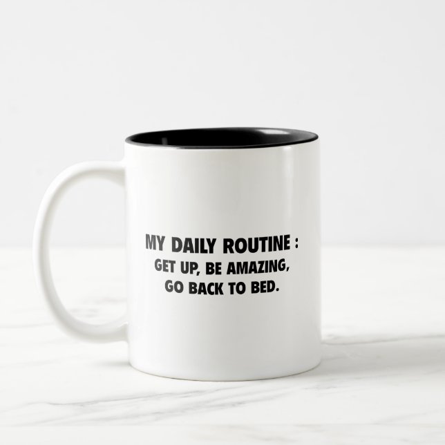 2 Couleurs Tasse de café de routine quotidienne (Gauche)