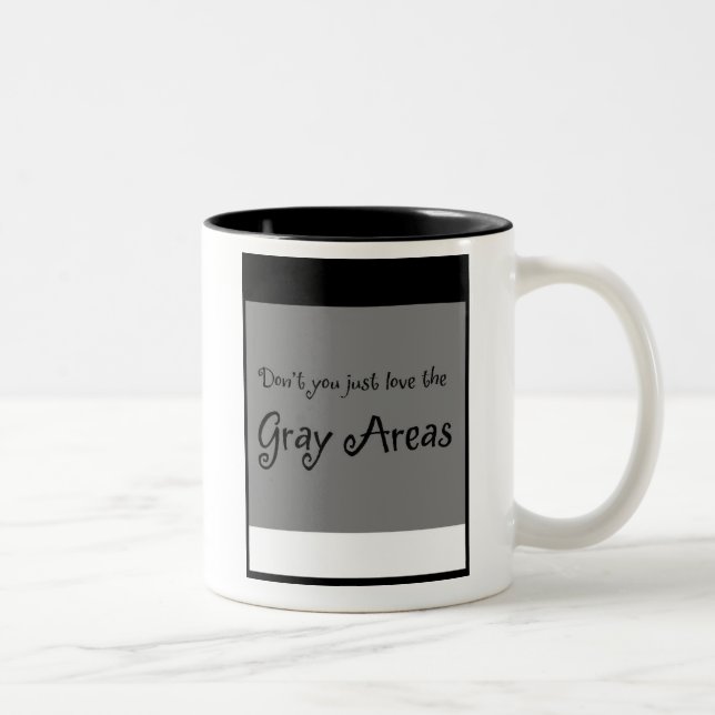 2 Couleurs Tasse de café de secteur gris (Droit)