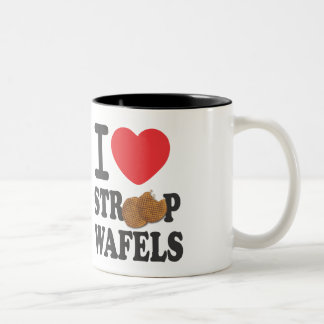 2 Couleurs tasse de café de signature d'iLoveStroopwafels.com