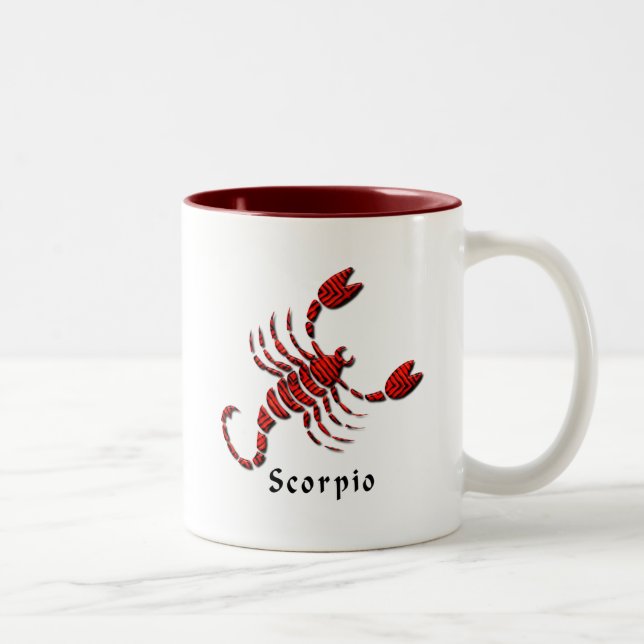 2 Couleurs Tasse de café de signe de Scorpion (Droit)
