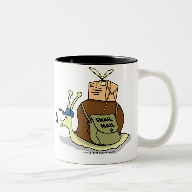 2 Couleurs Tasse de café de snail mail (Droit)