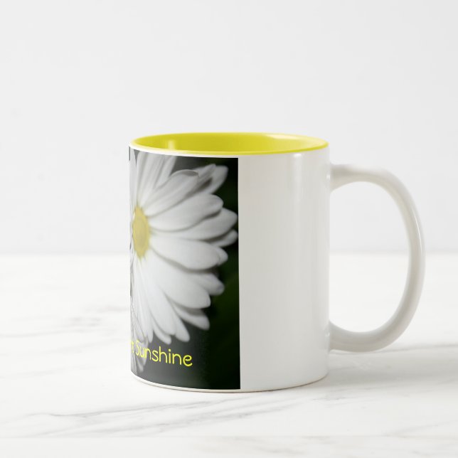 2 Couleurs Tasse de café de soleil bonjour (Droit)