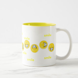 2 Couleurs tasse de café de sourire