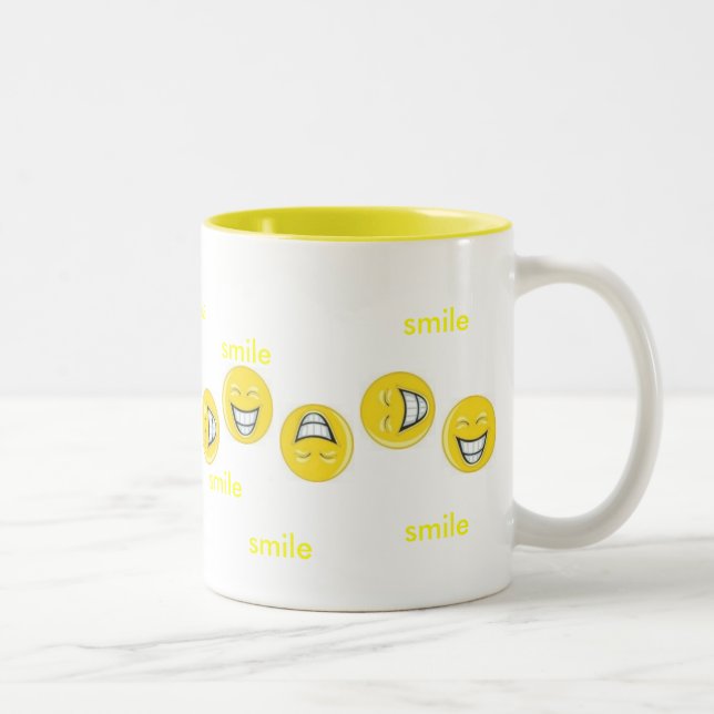 2 Couleurs tasse de café de sourire (Droit)