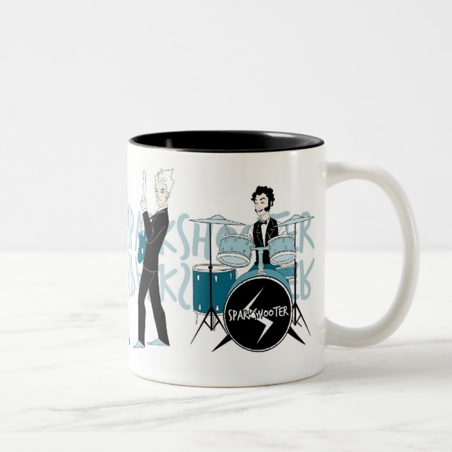 2 Couleurs Tasse de café de Sparkshooter - la bande (Droit)