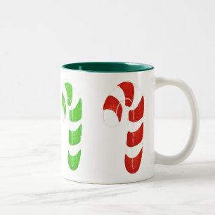 2 Couleurs Tasse de café de sucre de canne de Joyeux Noël
