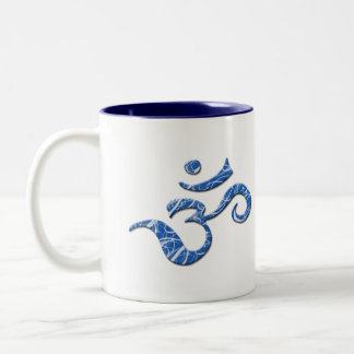 2 Couleurs Tasse de café de symbole d'ohm dans le bleu