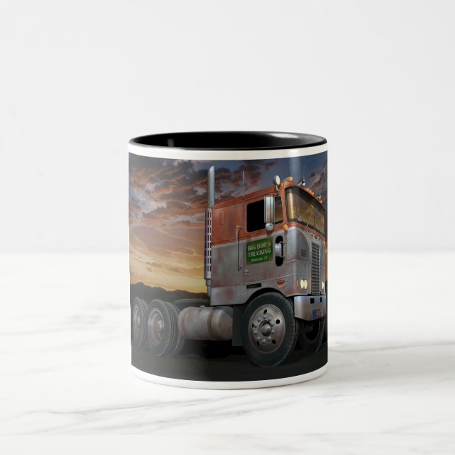 2 Couleurs Tasse de café de ton de Peterbilt Cabover deux (Centre)