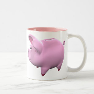 2 Couleurs Tasse de café de Toon de tirelire