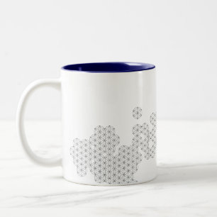 2 Couleurs Tasse de café de vie de Saybrook "fleur"