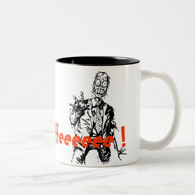 2 Couleurs Tasse de café de zombi de Shambling (Droit)