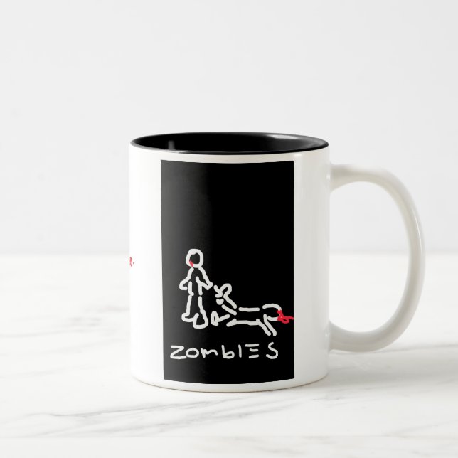 2 Couleurs Tasse de café d'entrave de zombi (Droit)