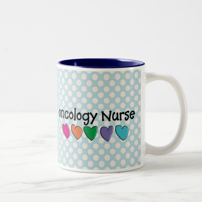 2 Couleurs Tasse de café d'infirmière d'oncologie (Droit)