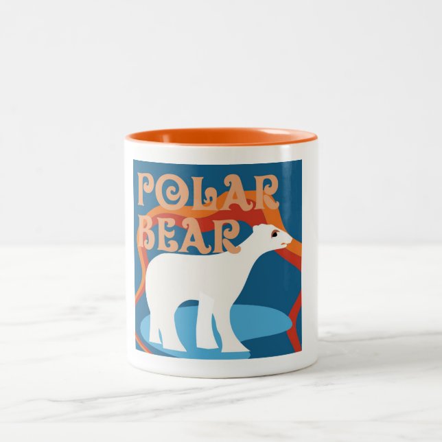 2 Couleurs Tasse de café d'ours blanc de concepteur (Centre)