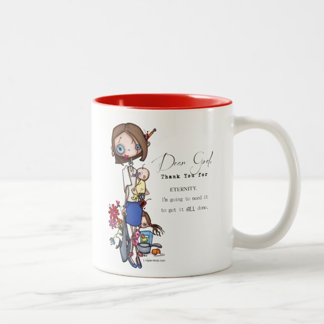 2 Couleurs Tasse de café d'un "cher DIEU" (Droit)