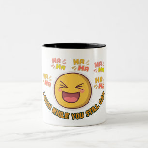 2 Couleurs Tasse de café Émoticône de Rire